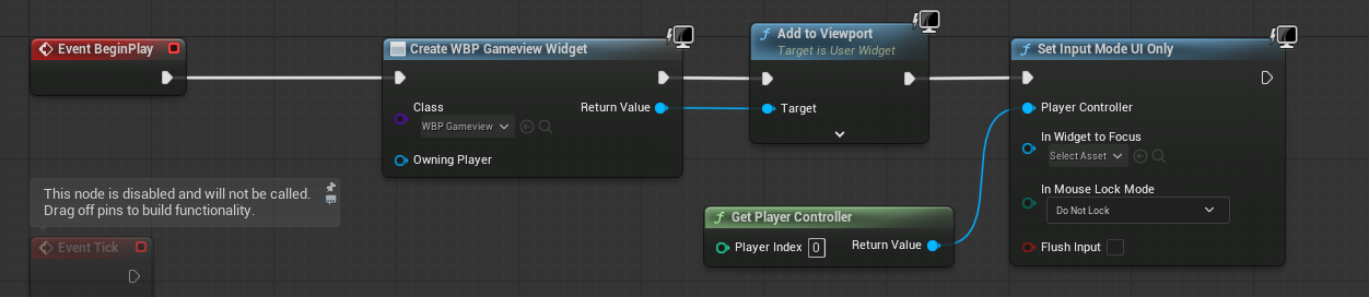 Blueprint — UI-only mode required for Niagara particle effects in the UI layer